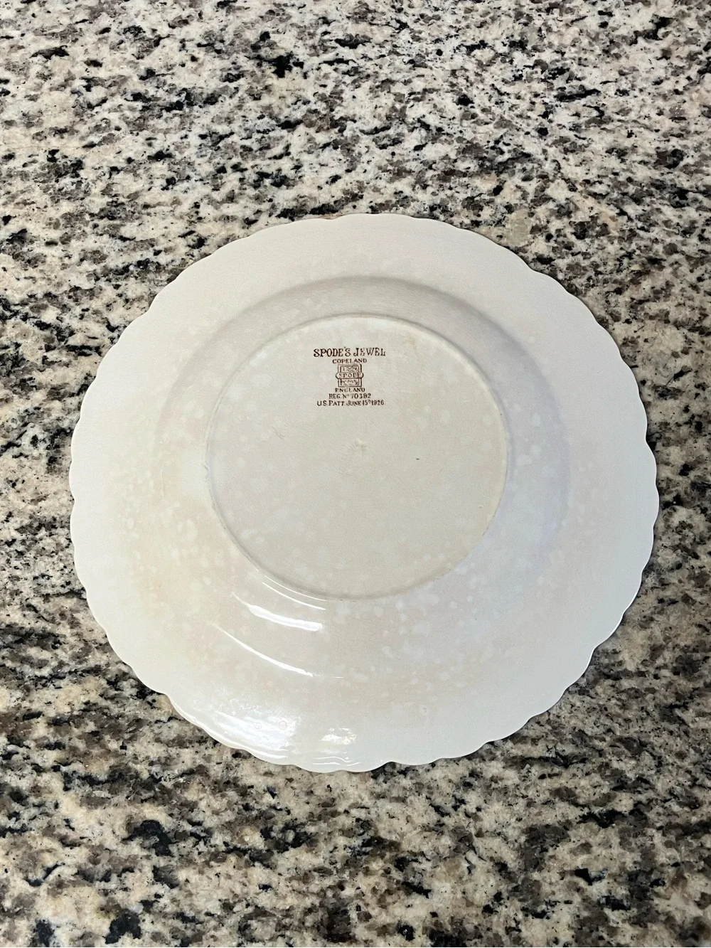 Vintage Spode Jewel Copeland Nautical Plate With Lace Border